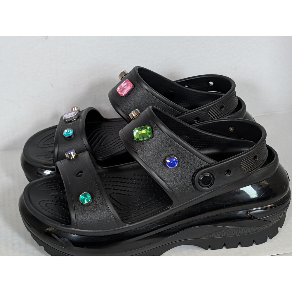Crocs Black Platform Sandals – Women's 9 / Men's 7